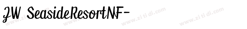 ZW SeasideResortNF字体转换